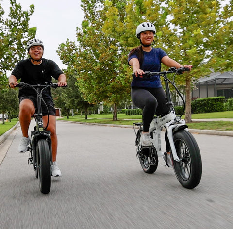 Defiant PRO Fat Tire Folding Electric Bike - White